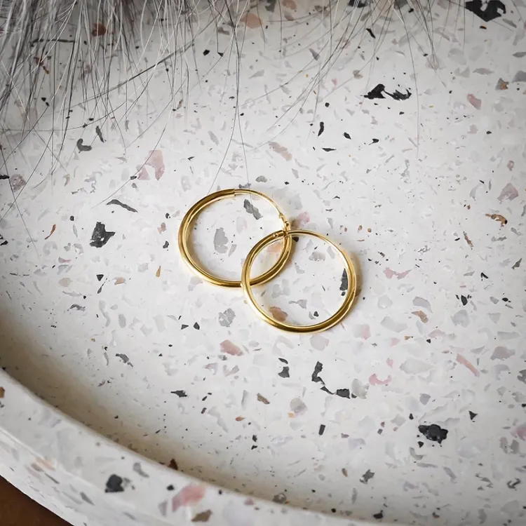 20 mm BNH creol i 14 karat guld