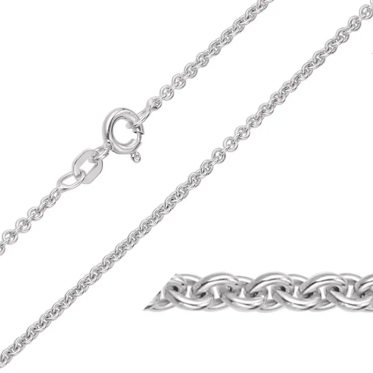 BNH Anker runda halsband i 14 karat vitguld 38 cm x 2,0 mm