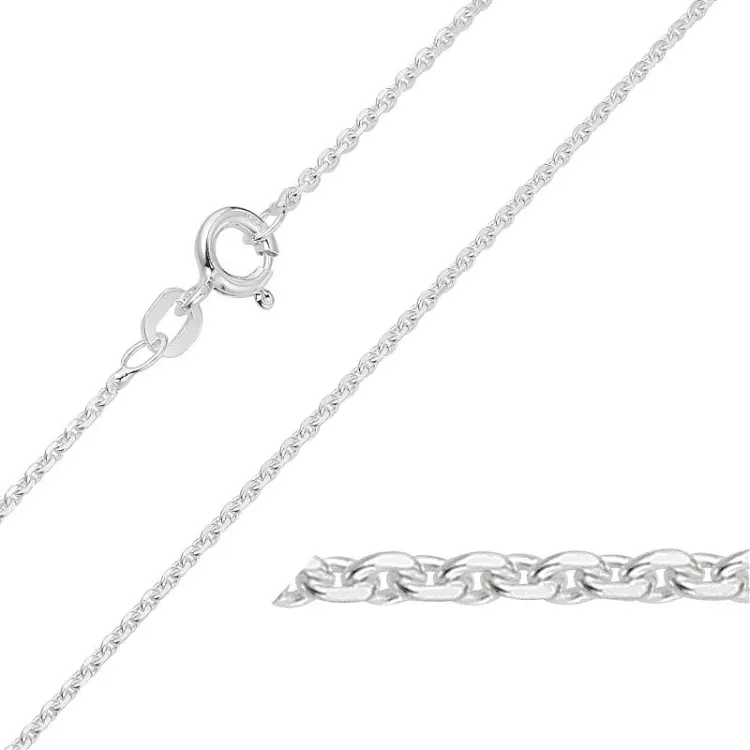 BNH anker facet halskedja i silver 80 cm x 1,3 mm