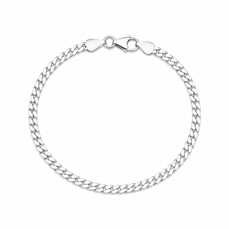 BNH panzerarmband i silver 18,5 cm x 3,3 mm