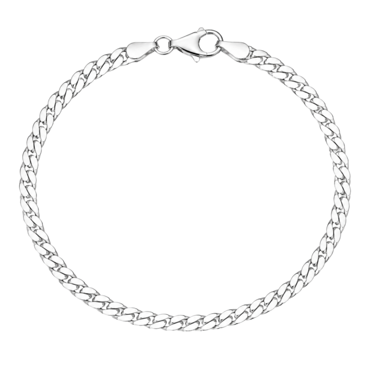 BNH panzerarmband i silver 21 cm x 4,0 mm