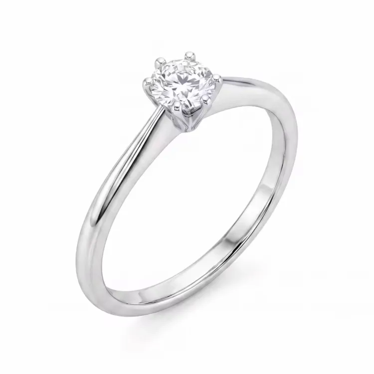 lab grown diamant solitärring i silver