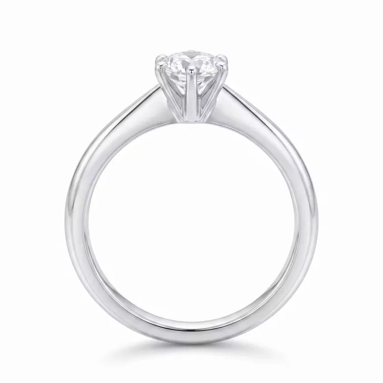 lab grown diamant solitärring i silver
