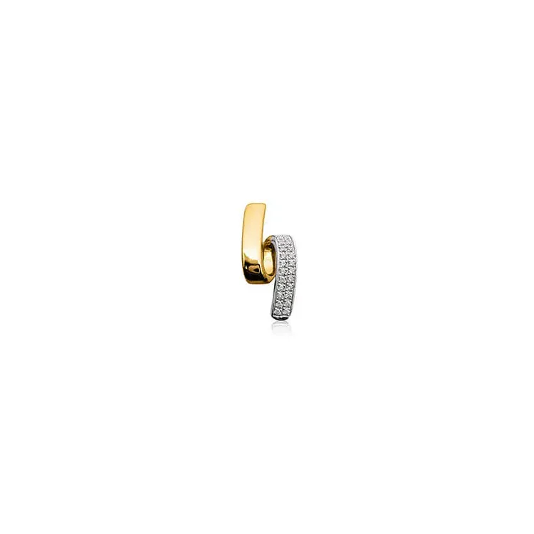 diamant hängen i 14 carat guld 0,11 ct
