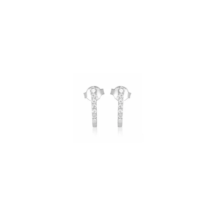 diamant örhängestift i 14 karat vitguld med diamant 