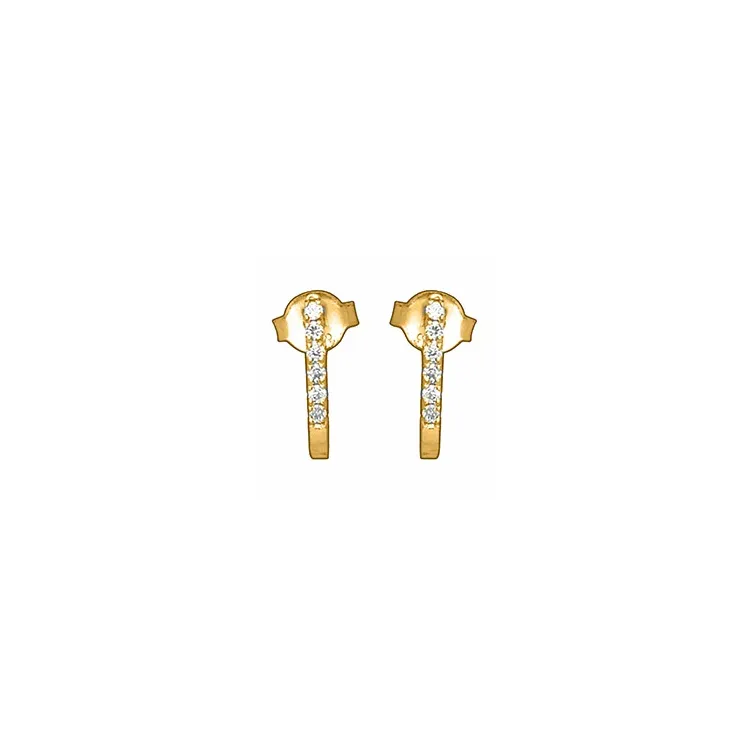diamant örhängestift i 14 karat guld med diamant 