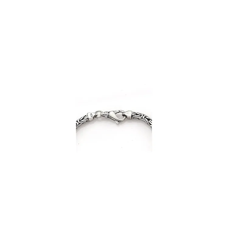 kungalänk armband i oxiderat sterlingsilver 21 cm x 3,7 mm