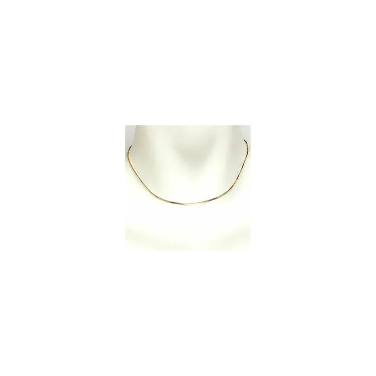 Kort veneziahalskedja i förgyllt silver 38 cm x 1,2 mm
