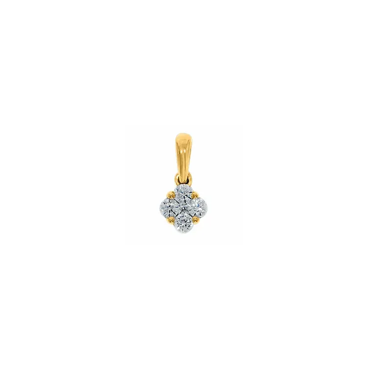 diamantberlocker i 14 carat guld 0,15 ct