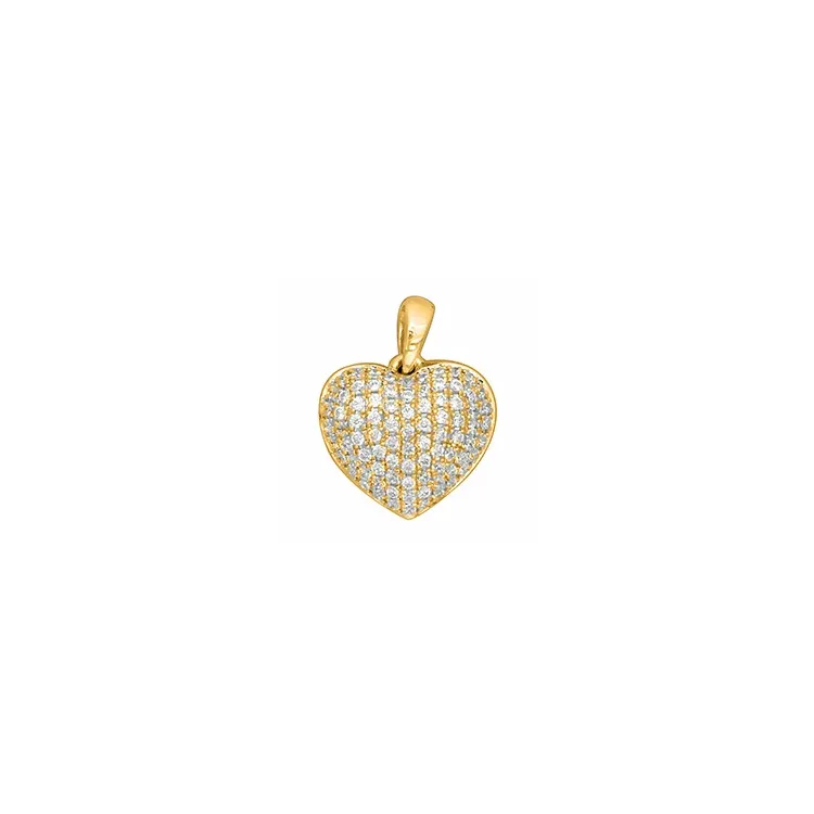 Trendig hjärta diamantberlocker i 14 carat guld 0,30 ct