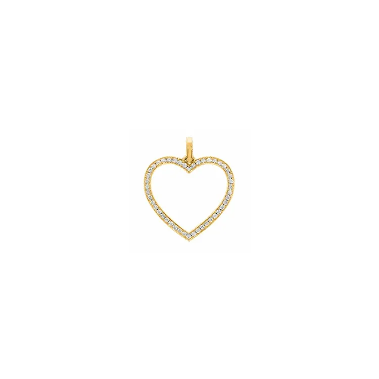 hjärta diamantberlocker i 14  carat guld 0,23 ct