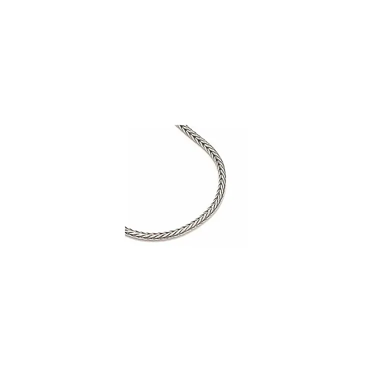 Elegant foxtailkedja i oxiderat sterlingsilver 42 cm x 1,7 mm