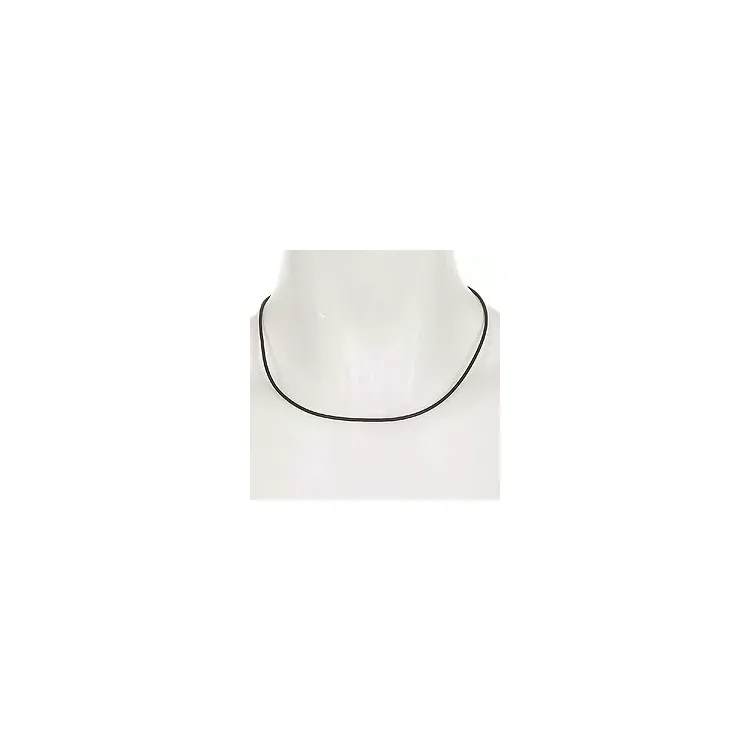 Halsband i sort gummi x 2,0 mm