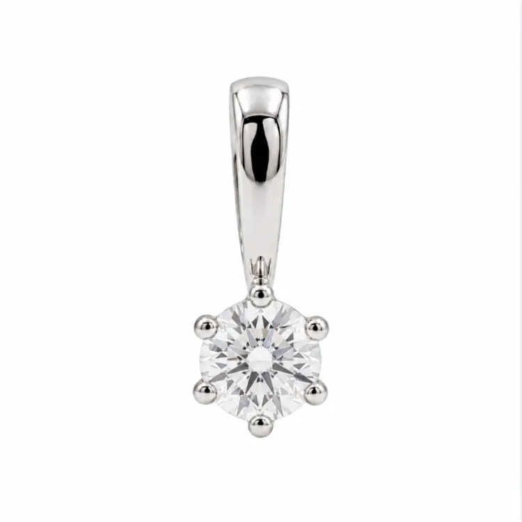 0,10 ct lab grown diamant solitärberlock i silver
