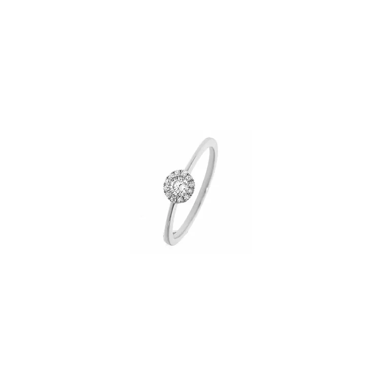 rund diamantring i 14 karat vitguld 0,16 ct