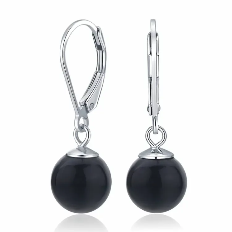 kula granat örhängen i silver