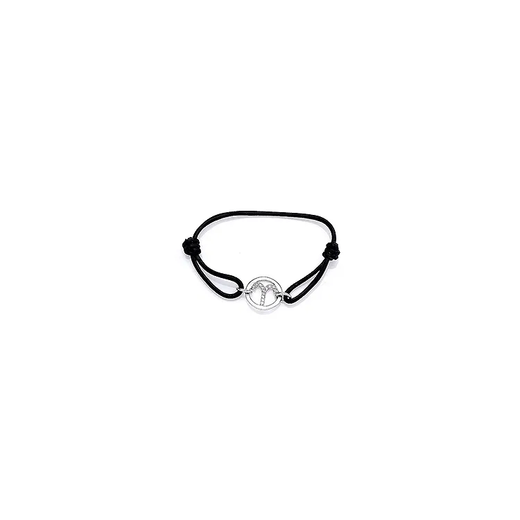 Vädurn stjärntecken armband i läder med hängen i silver