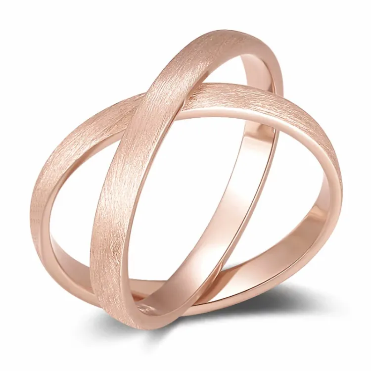 Ring i rosabelagt silver