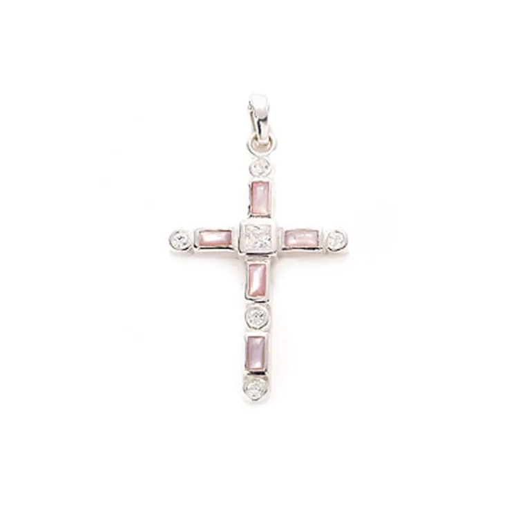 kors hängen i silver