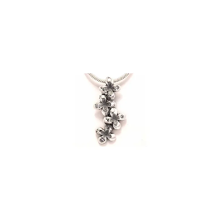 Blommaberlock i oxiderat sterlingsilver