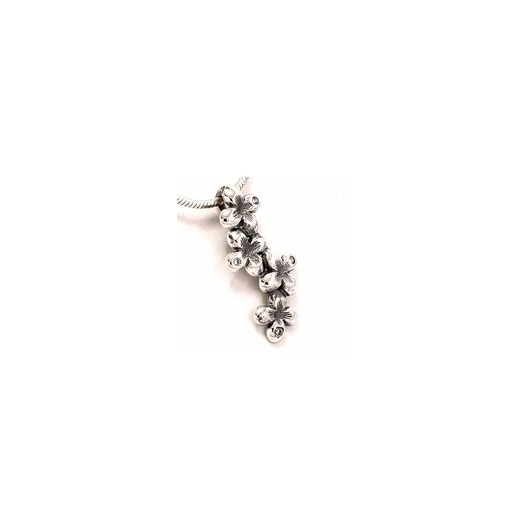 Blommaberlock i oxiderat sterlingsilver