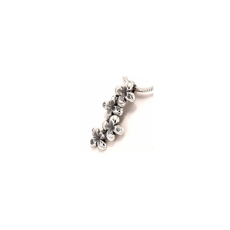Blommaberlock i oxiderat sterlingsilver