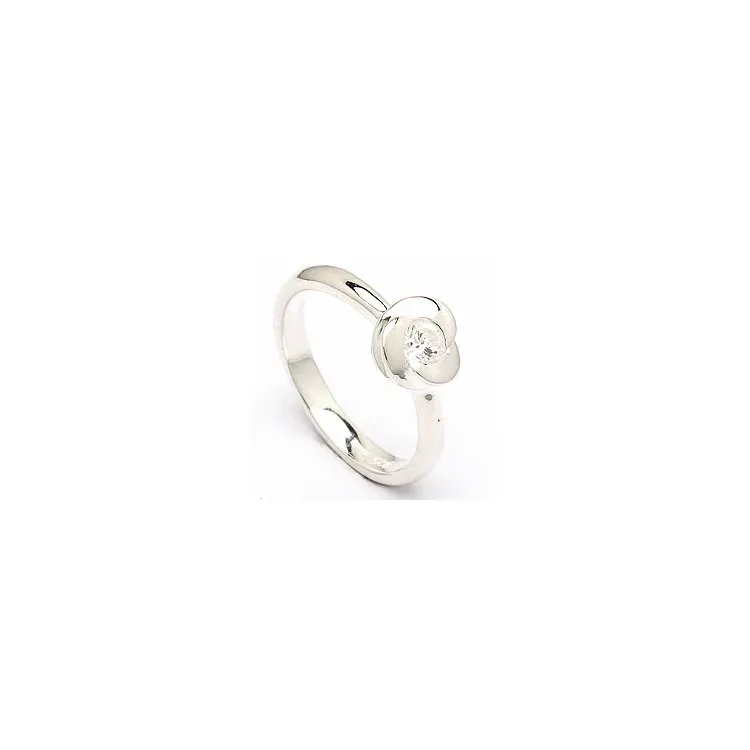 Blommor ring i silver
