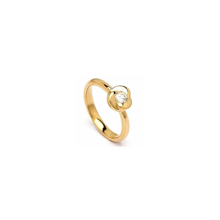 Blommor ring i förgyllt silver