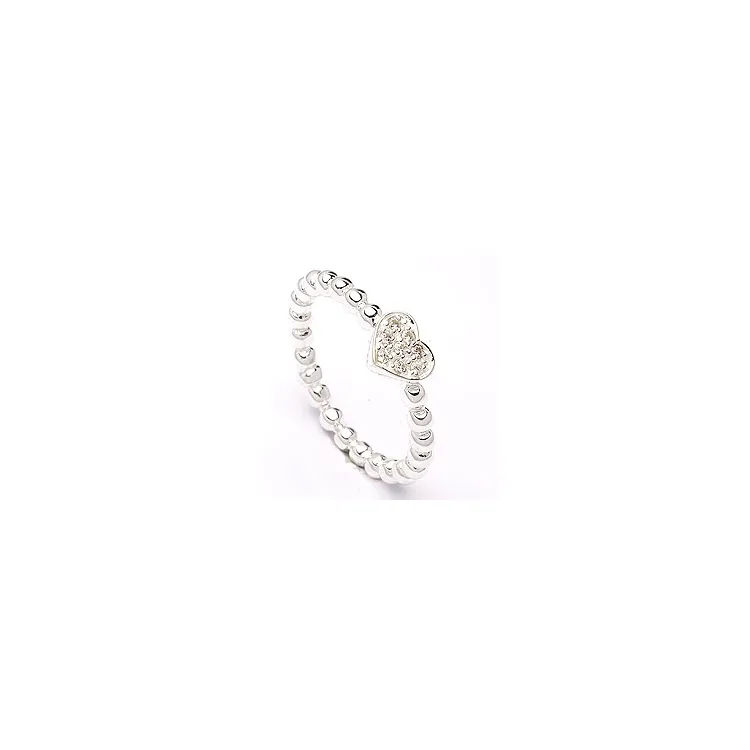 hjärta ring i silver