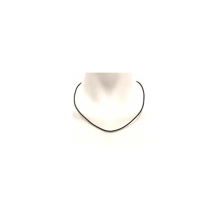 Halsband i sort bomull x 1,7 mm