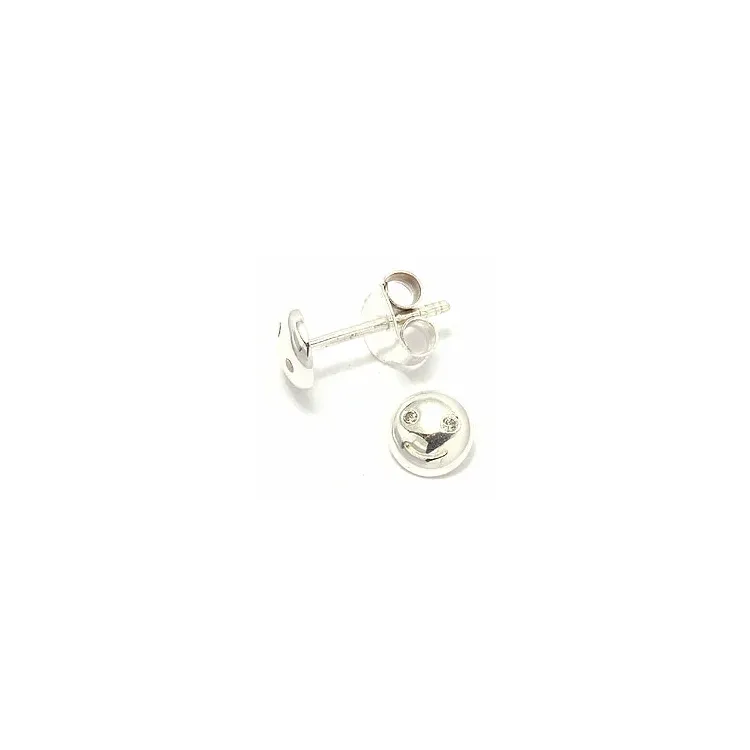Smiley örhängestift i silver