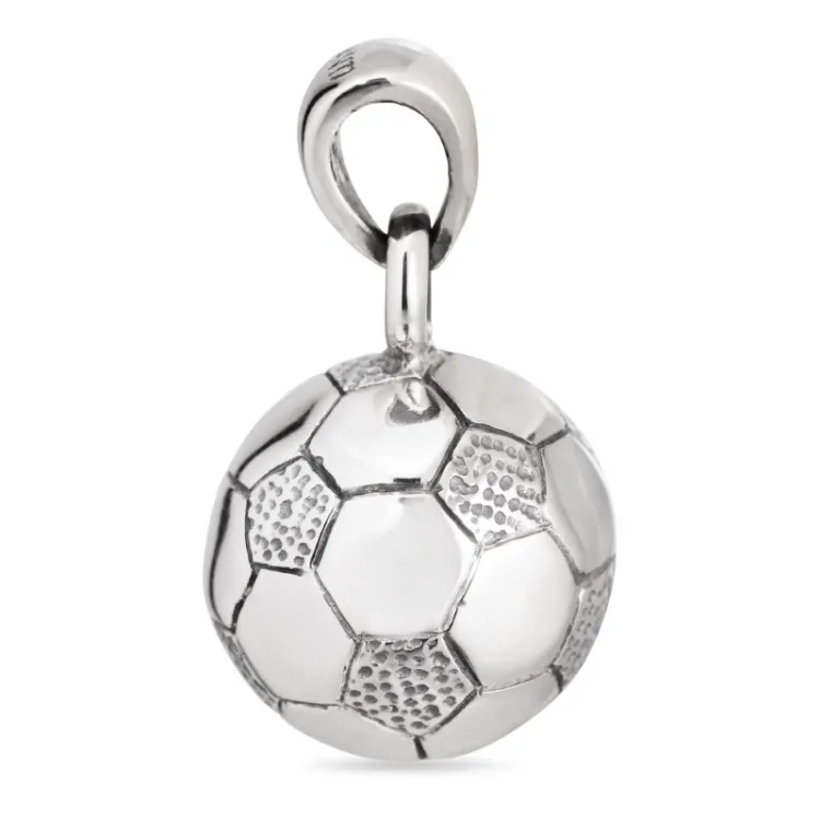 Fotboll hängen i silver