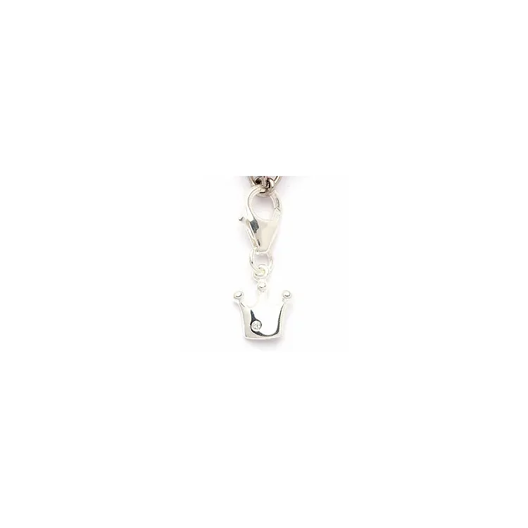 Krona charms till armband i silver