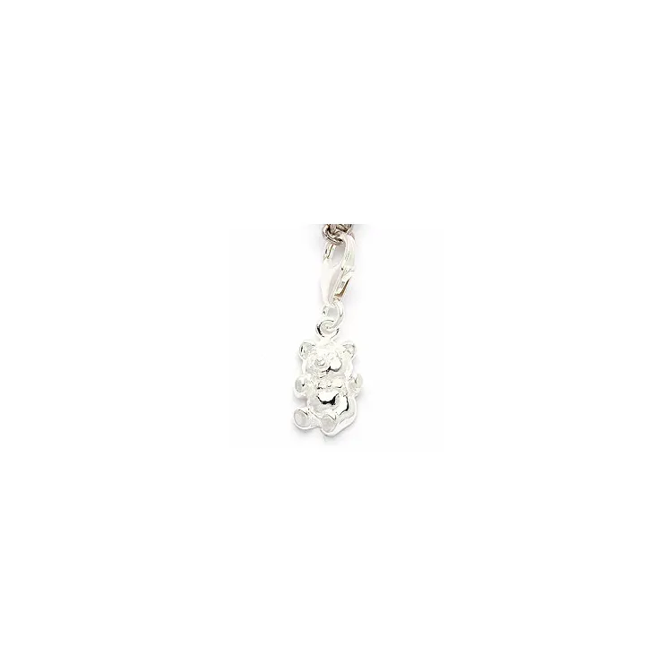 Nalle charm i silver 