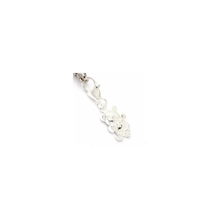 Nalle charm i silver 