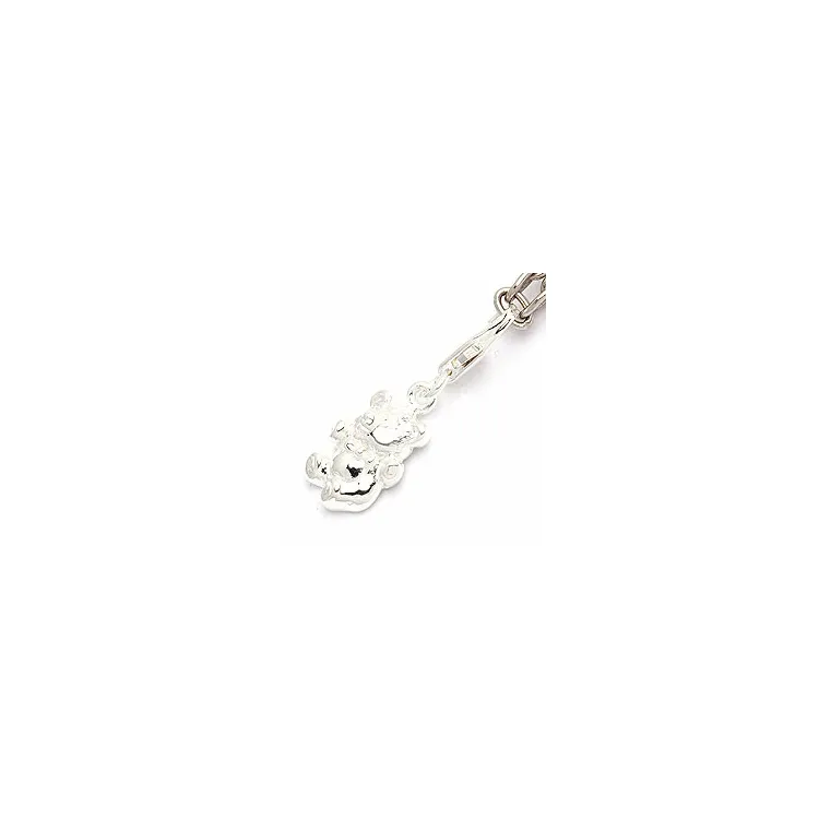 Nalle charm i silver 