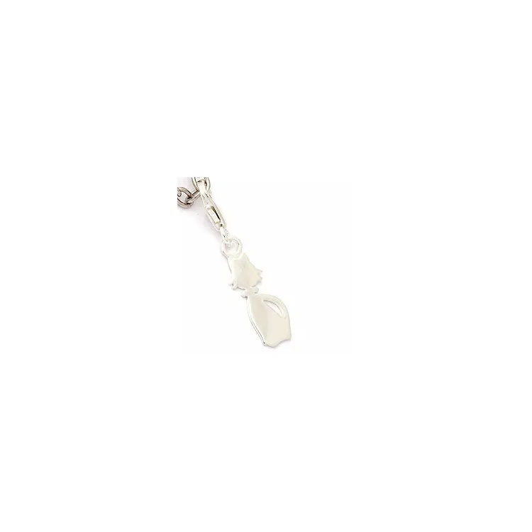 katt charm i silver 