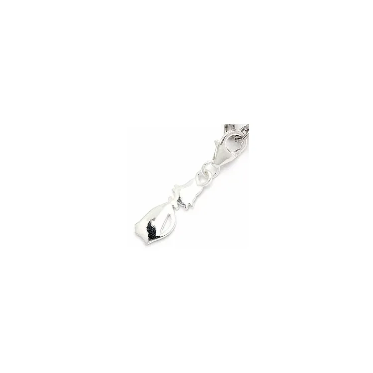 katt charm i silver 