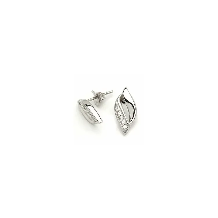 örhängestift i rhodinerat silver