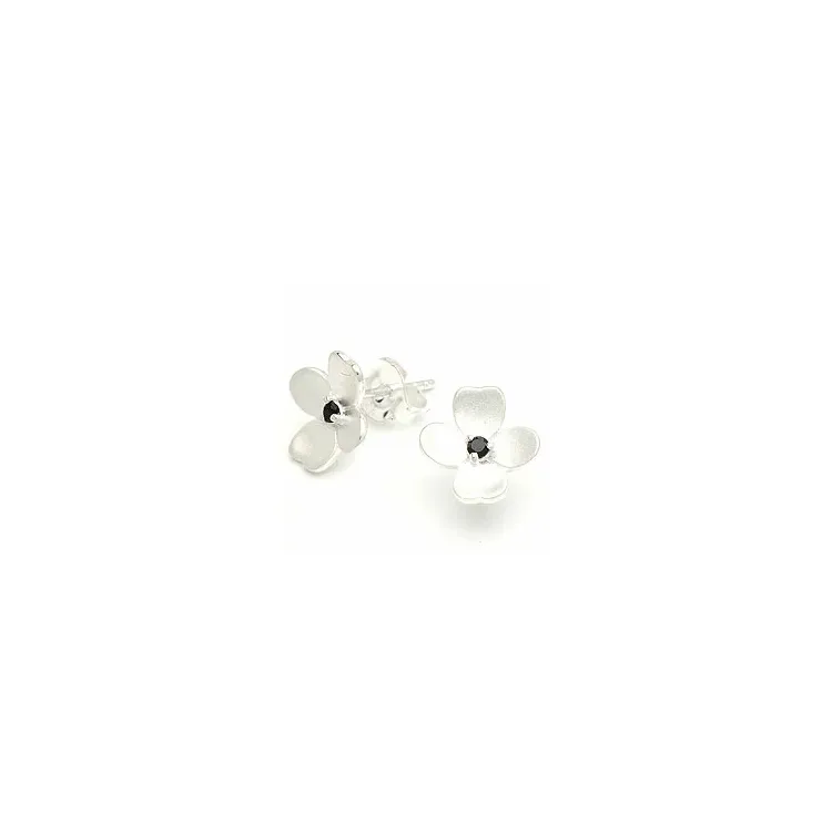 Blommor örhängestift i silver