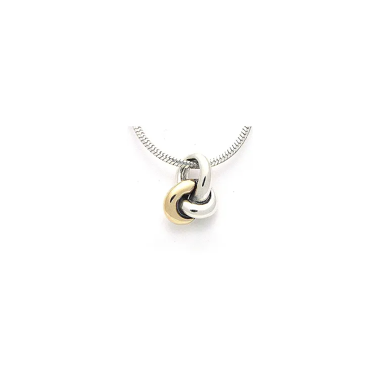 Hängen i oxiderat sterlingsilver och 8 karat guld