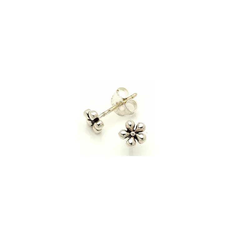 blommorörhängen i oxiderat sterlingsilver