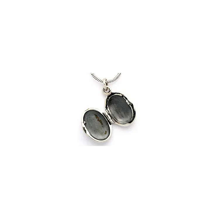 14 x 21 mm medaljong med gravering  i silver