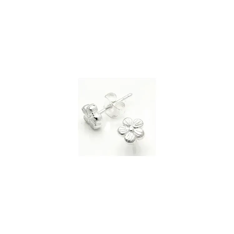blommorörhängen i silver