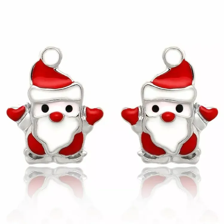 jultomte örhängestift i silver - Little Ones