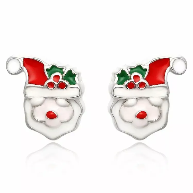 Kollektionsprov jultomte örhängestift i silver
