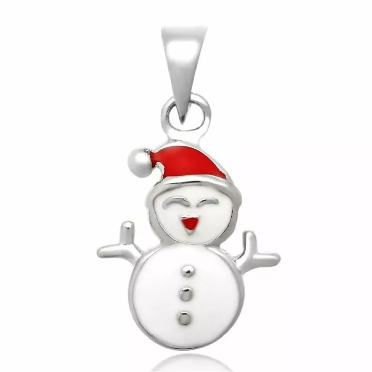 snögubbe hängen i silver