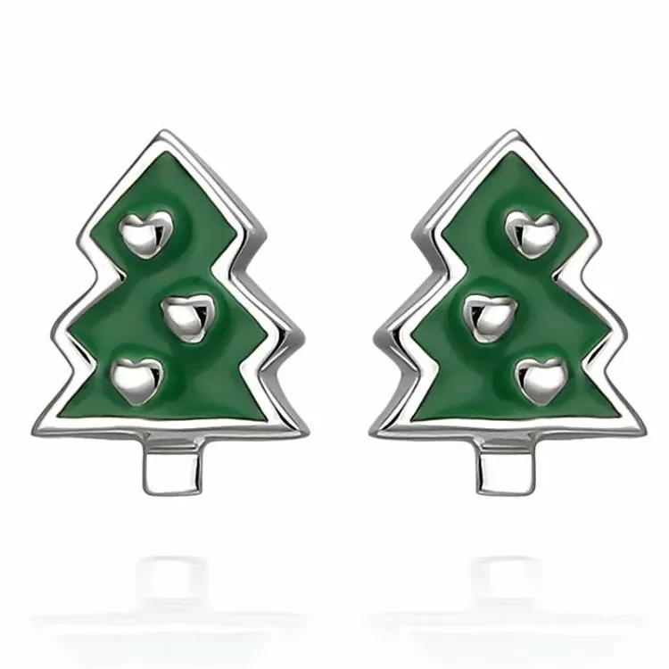 Julgran örhängen i silver
