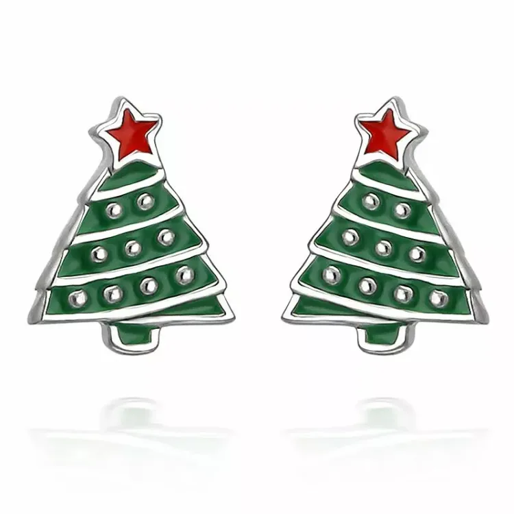 julgran örhängen i silver - Little Ones