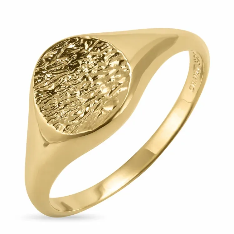 ring i förgyllt silver